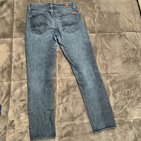 7 for All Mankind Roxanne straight leg jeans 27 98% cotton - Picture 6 of 8